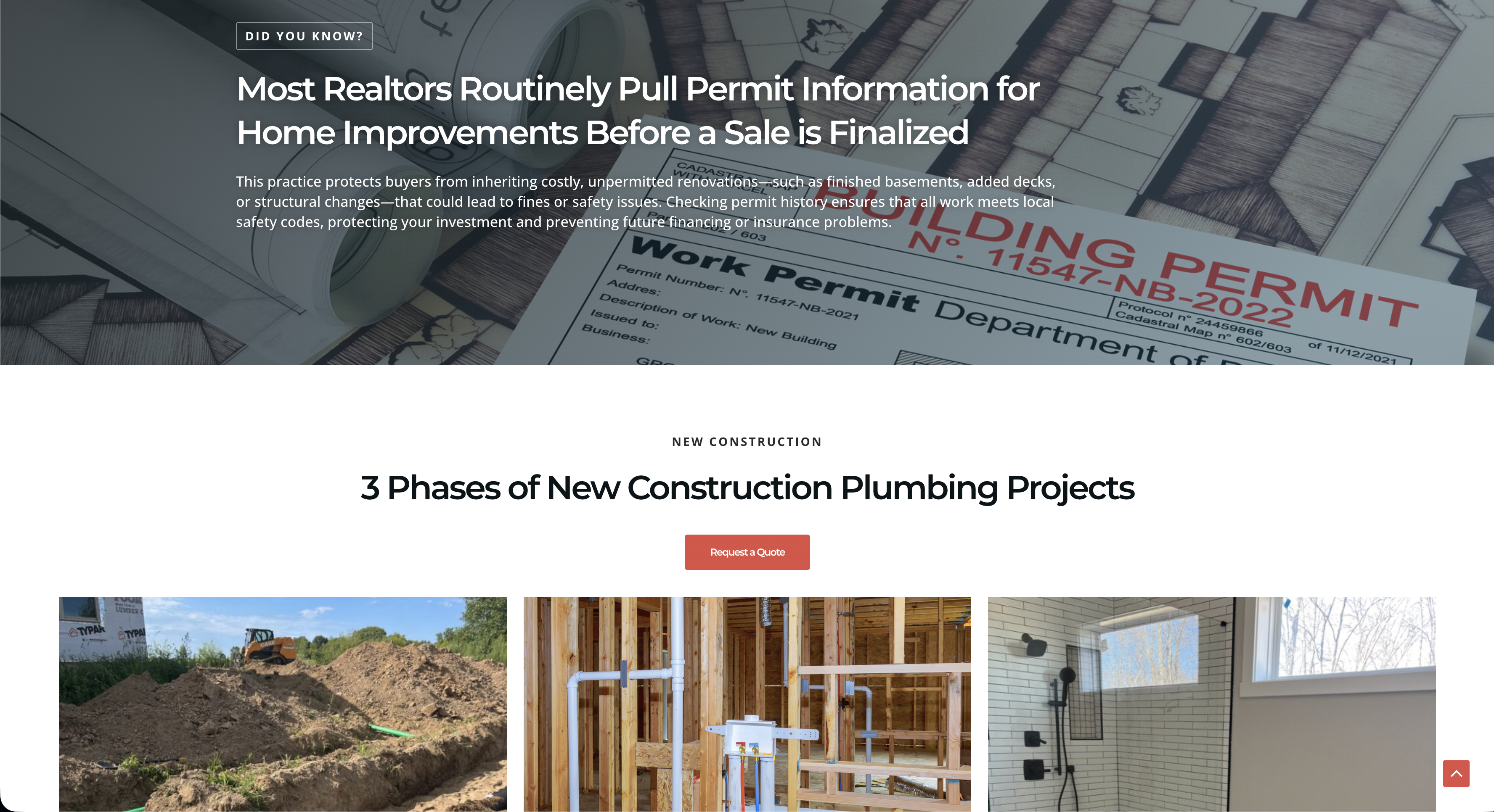 PE Industries website service section