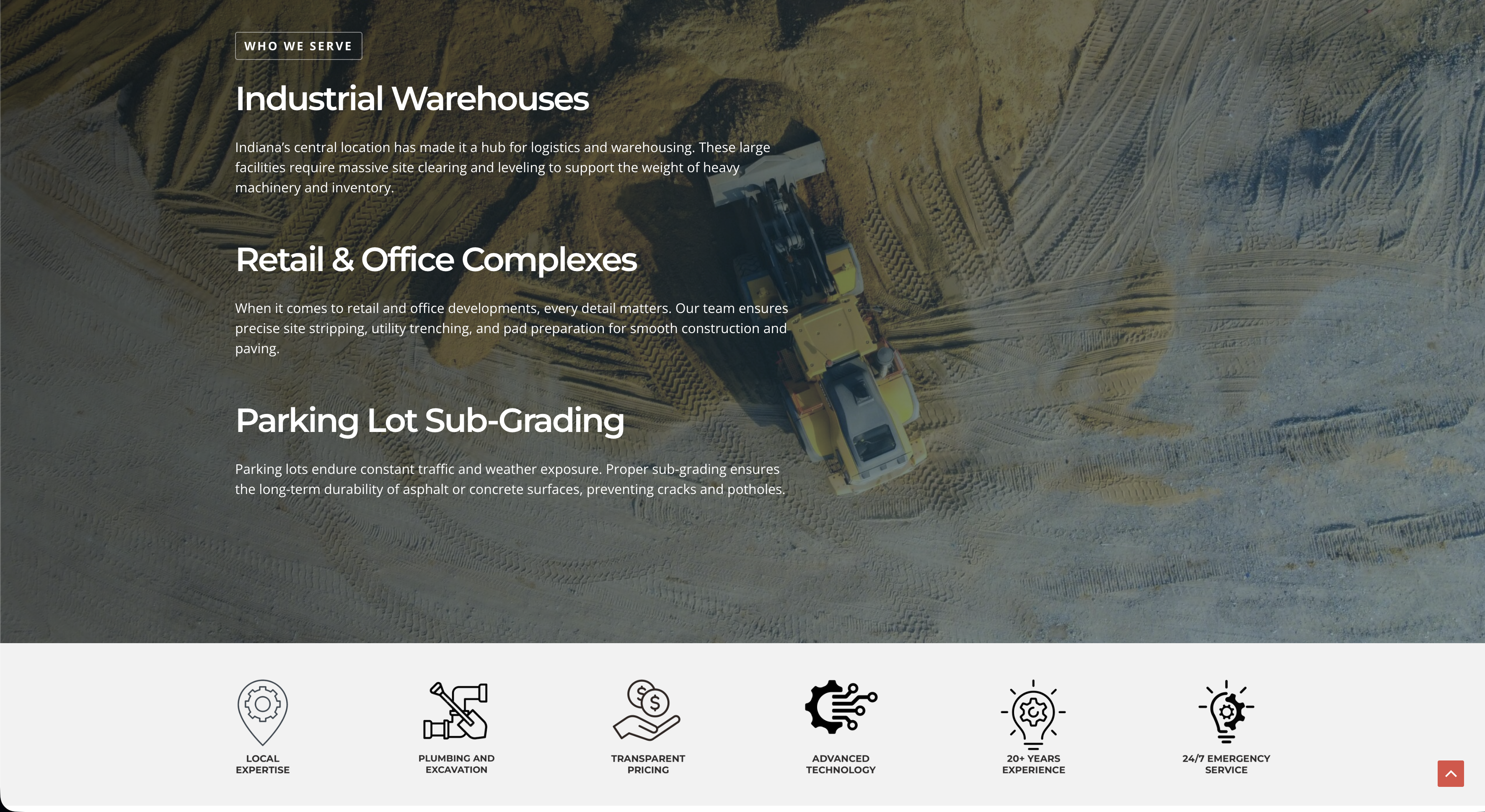 PE Industries website final supporting screen